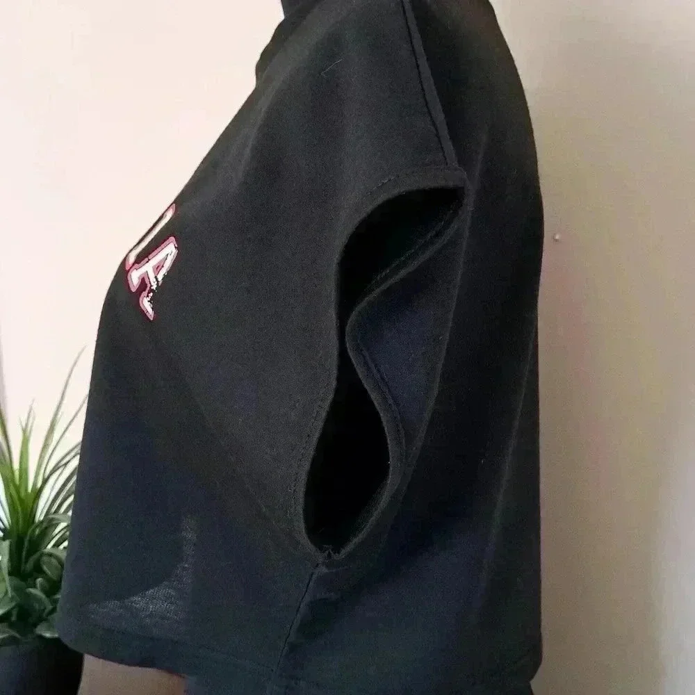 ❤️ California Black  Short Sleeved Cropped Top Shein Size XL (12) - Picture 6 of 9